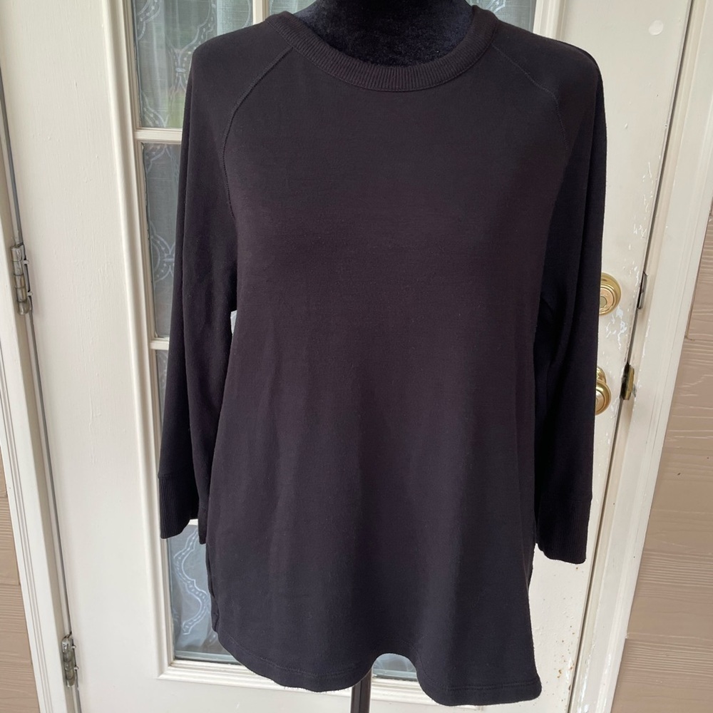 DKNY Sport Lace-Up Tunic Top / Mini Dress Brown Long Sleeve Size M